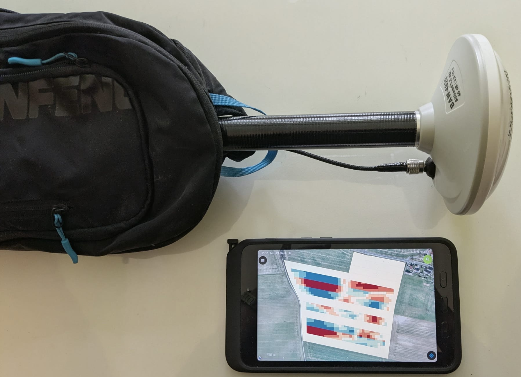 EXAgT RTK Bonitur, zum Einsatz mit QField und NTRIP-Client (ohne Tablet)
